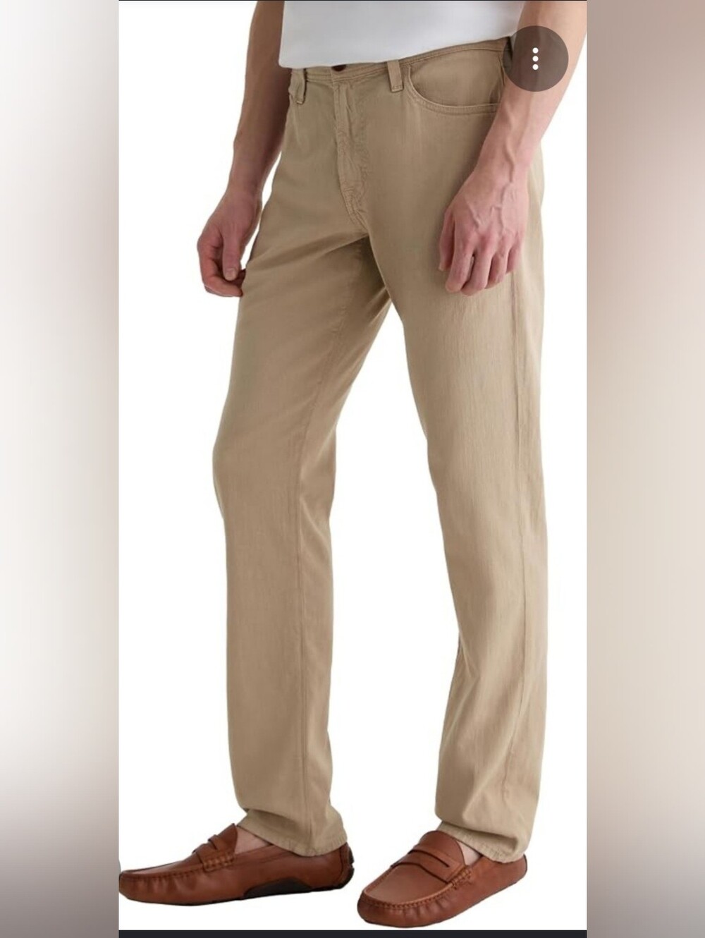 AG Adriano Goldschmied Everett SUD Slim Straight Pants Khaki Tan 36x34